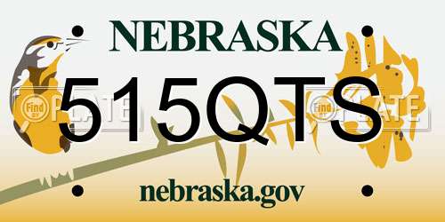 515QTS Nebraska License Plate