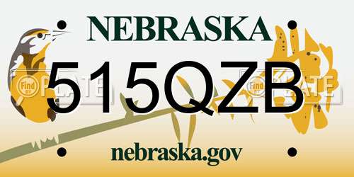 515QZB Nebraska License Plate
