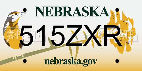 515ZXR Nebraska License Plate