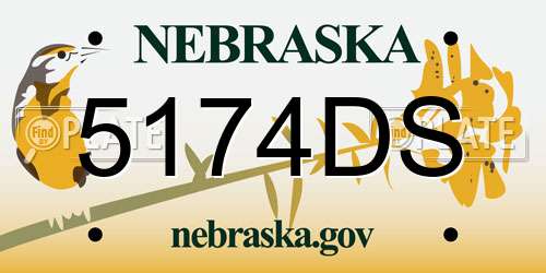 5174DS Nebraska License Plate