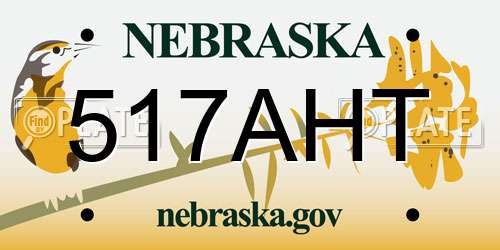 517AHT Nebraska License Plate