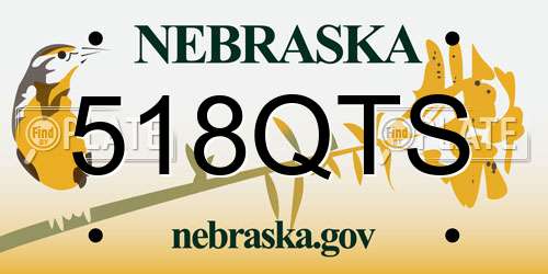 518QTS Nebraska License Plate