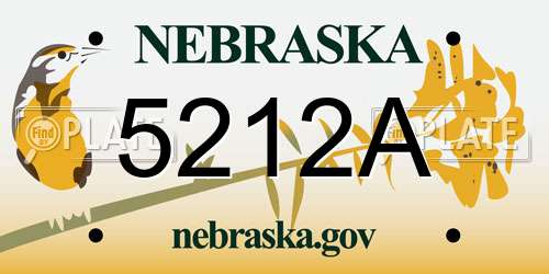 5212A Nebraska License Plate