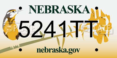 5241TT Nebraska License Plate