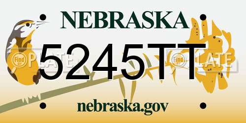 5245TT Nebraska License Plate
