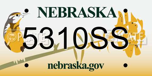 5310SS Nebraska License Plate