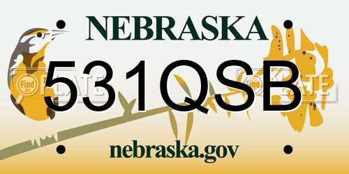531QSB Nebraska License Plate