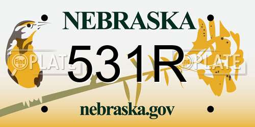 531R Nebraska License Plate