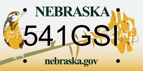 541GSI Nebraska License Plate
