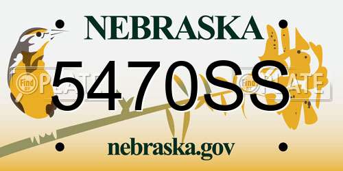 5470SS Nebraska License Plate