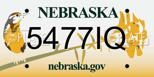 5477IQ Nebraska License Plate