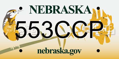 553CCP Nebraska License Plate