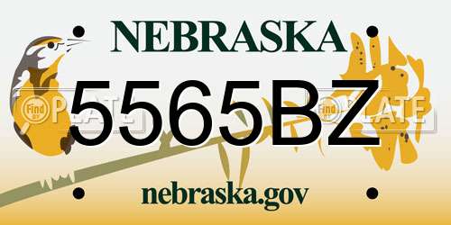 5565BZ Nebraska License Plate