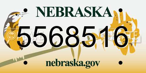 5568516 Nebraska License Plate