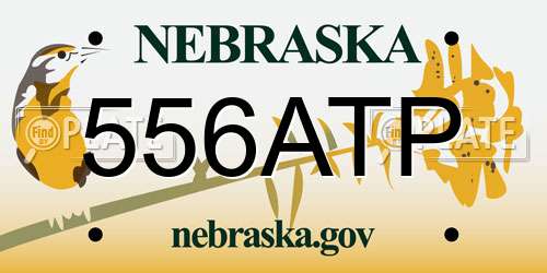 556ATP Nebraska License Plate