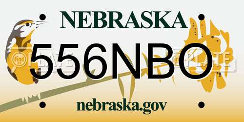 556NBO Nebraska License Plate