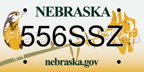 556SSZ Nebraska License Plate