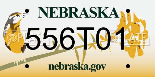 556T01 Nebraska License Plate