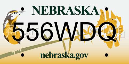 556WDQ Nebraska License Plate