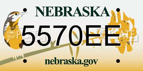 5570EE Nebraska License Plate