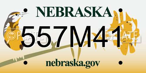 557M41 Nebraska License Plate