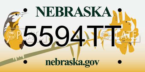 5594TT Nebraska License Plate