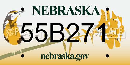 55B271 Nebraska License Plate