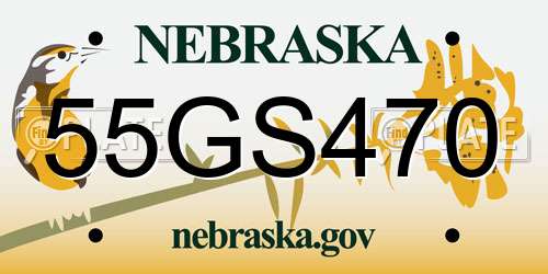 55GS470 Nebraska License Plate