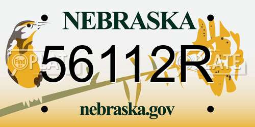 56112R Nebraska License Plate