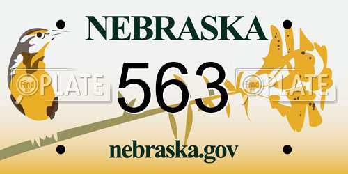 563 Nebraska License Plate