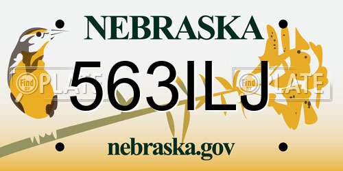 563ILJ Nebraska License Plate