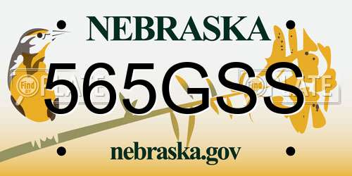 565GSS Nebraska License Plate
