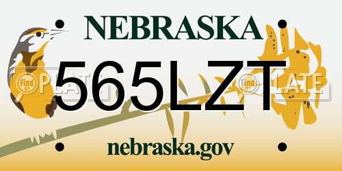565LZT Nebraska License Plate