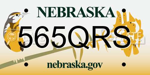 565QRS Nebraska License Plate