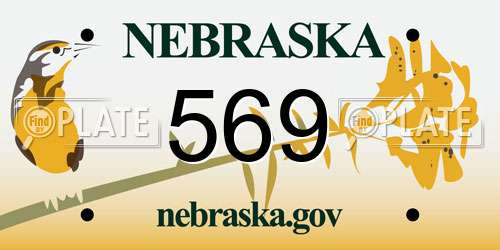569 Nebraska License Plate