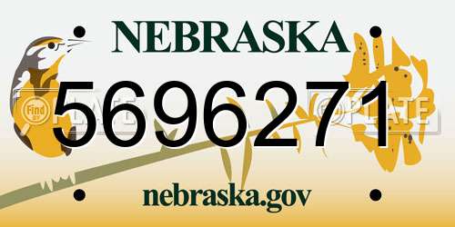 5696271 Nebraska License Plate