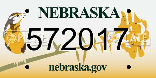 572017 Nebraska License Plate