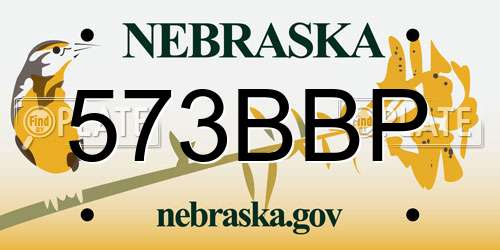 573BBP Nebraska License Plate