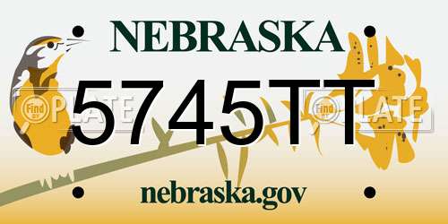 5745TT Nebraska License Plate