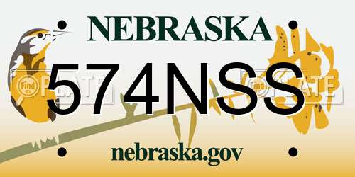 574NSS Nebraska License Plate