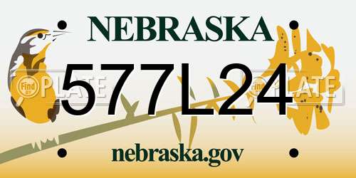 577L24 Nebraska License Plate