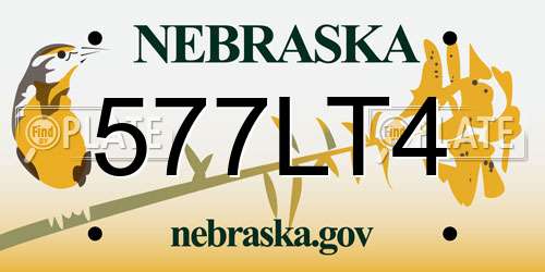 577LT4 Nebraska License Plate