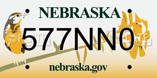 577NN0 Nebraska License Plate
