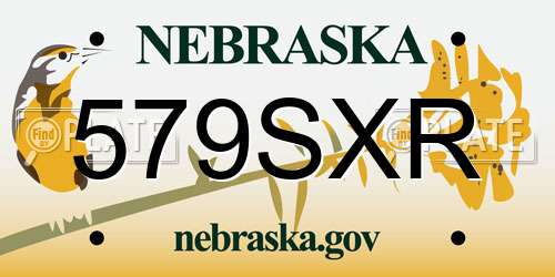 579SXR Nebraska License Plate