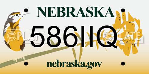 586IIQ Nebraska License Plate