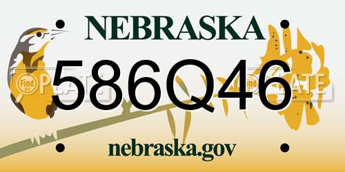 586Q46 Nebraska License Plate
