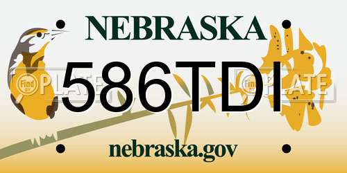 586TDI Nebraska License Plate