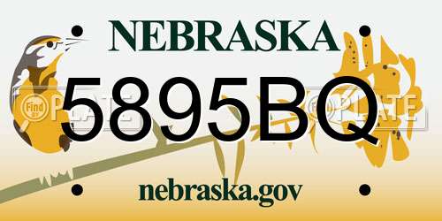 5895BQ Nebraska License Plate