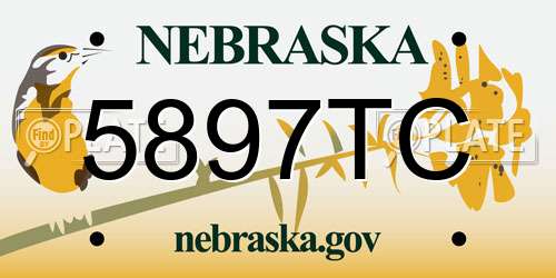 5897TC Nebraska License Plate