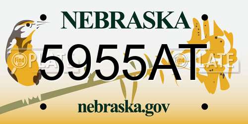 5955AT Nebraska License Plate